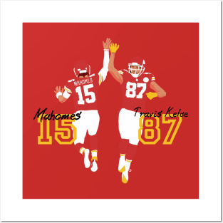 Patrick mahomes and Travis Kelce Posters and Art